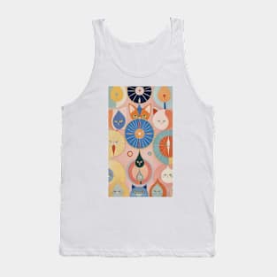 Kaleidoscopic Cats: Inspired by Hilma af Klint Tank Top